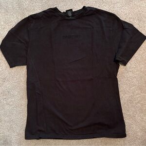 OVERTIME Black T-Shirt with black embroidered logo.  LIMITED EDITION